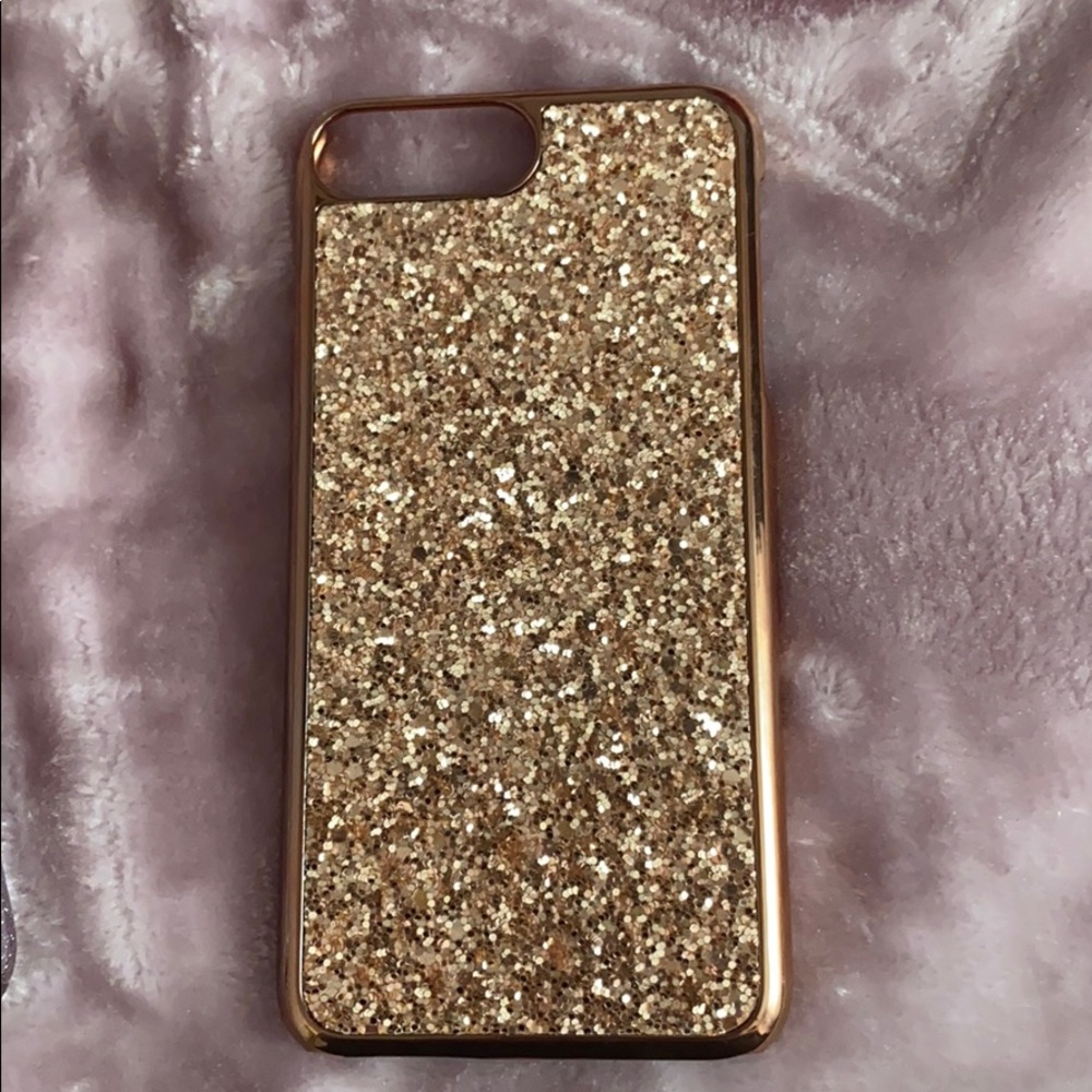 Rose gold sparkly phone case